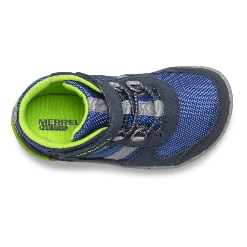 Basket Merrell Bare Steps Ridge Jr Hiker Bleu Marine Enfant | J.I.LHST